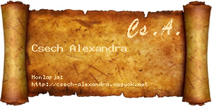 Csech Alexandra névjegykártya